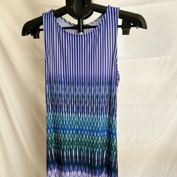 NWOT Julia Jordan Maxi Dress 2 Purple Blur Pattern Abstract Relaxed Fit - Picture 7 of 12